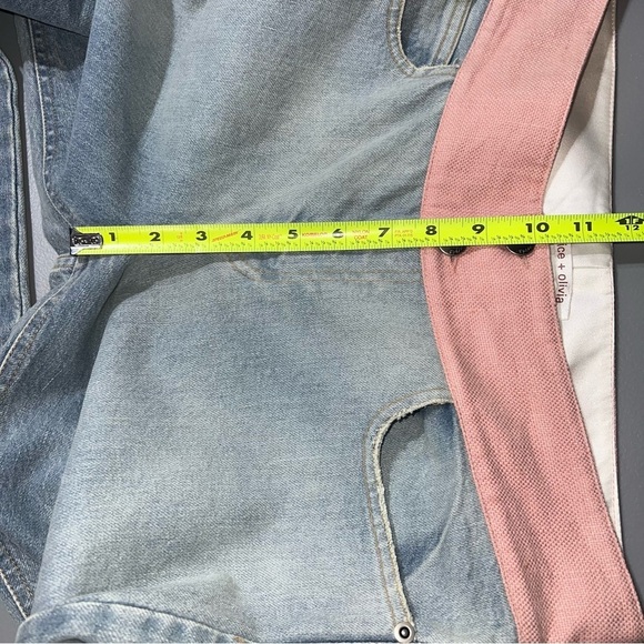 Alice + Olivia Mid-Rise Light Wash Wide Leg Jeans Size 10 Designer Retro Revolve - Picture 11 of 14